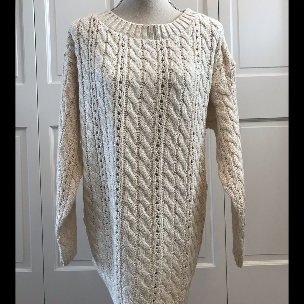 525 Shimmering Cream Sweater